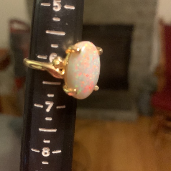 14k Opal Vintage ring Magificent Estate find. - Picture 10 of 11